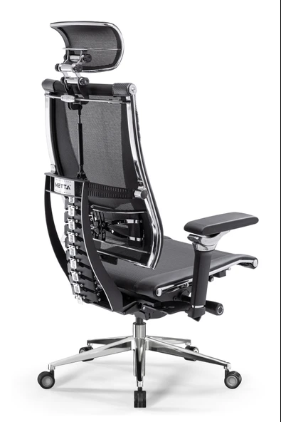 Metta Yoga Ergonomik Koltuk | Bel Destekli, Tekerlekli, Krom Ayaklı, Fileli Yönetici Koltuğu -D5.50.15.13A - Resim 2