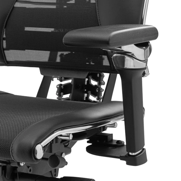 Metta Yoga Ergonomik Koltuk | Bel Destekli, Tekerlekli, Krom Ayaklı, Fileli Yönetici Koltuğu -D5.50.15.13A - Resim 5