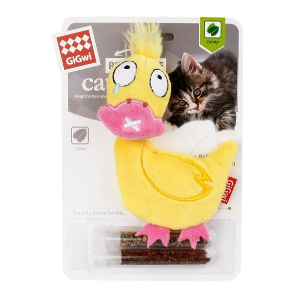 Gigwi Catnipli Peluş Ördek Kedi Oyuncağı - 1