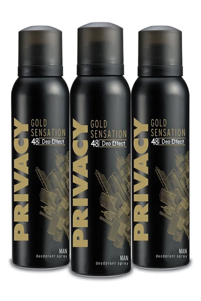 Privacy Gold Men Erkek Deodorant 3x150ml - 1