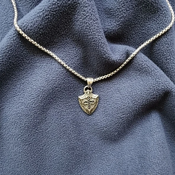 Çelik Koruyucu Haç Kolye - Resim 3