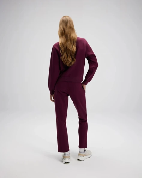 Ellesse EF553-BRD Kadın Bordo Sweat - Resim 4