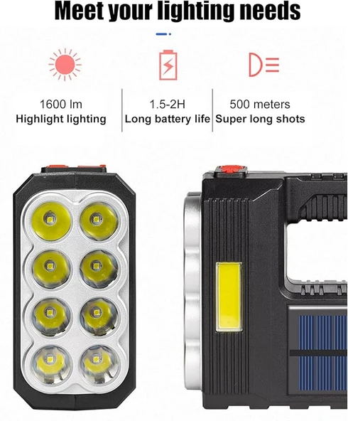 Güneş Enerjili Kamp Av Feneri - Resim 3