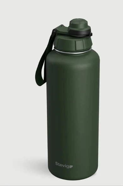 Stevig ST-252 1 Hand Leak-Proof Sızdırmaz Çelik Termos 1500ML Green - 5