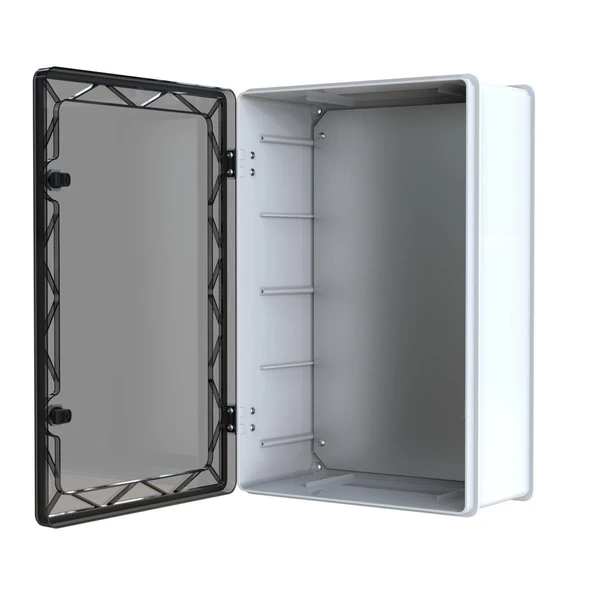 400x600x240 Şeffaf Kapaklı Taban Saclı Pano