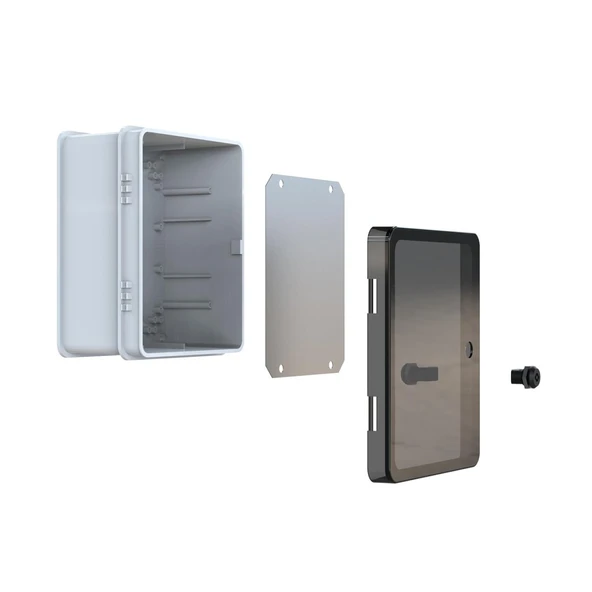 250x300x145 Şeffaf Kapaklı Taban Saclı Pano - 5