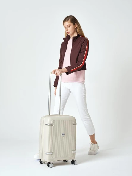 Pierre Cardin Trolley Valiz Gri Kabin Boy 04PC7070-03-GRİ - Resim 10