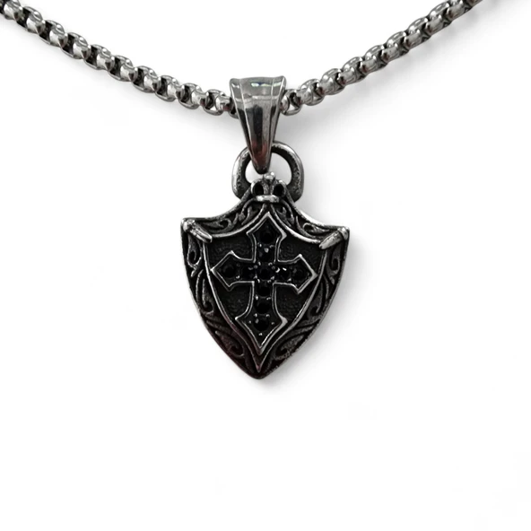 Çelik Koruyucu Haç Kolye - Resim 4