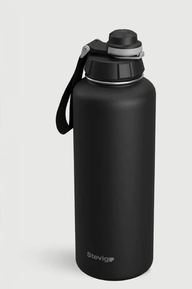 Stevig ST-235 1 Hand Leak-Proof Sızdırmaz Çelik Termos 1500ML Black - 3