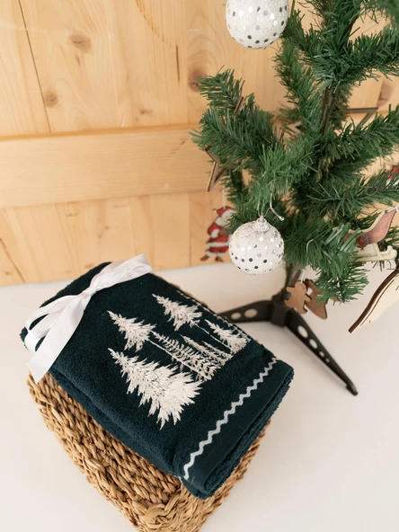 Pamuklu 2'li Şirin & Modern Nakışlı Hediyelik Havlu Seti Baveno - Resim 5