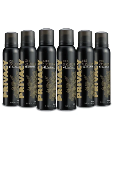 Privacy Gold Men Erkek Deodorant 6x150ml - 1