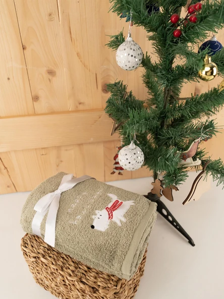 Pamuklu 2'li Şirin & Modern Nakışlı Hediyelik Havlu Seti Baveno - Resim 9