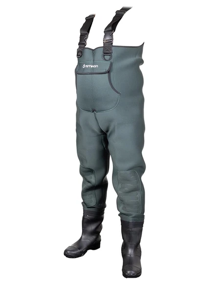 Remixon 4.5mm Neopren Yeşil PVC Bot Tulum Çizme - 3