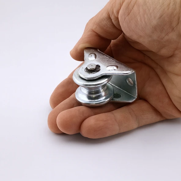 Muhafazalı Metal Ray Makara 30 mm Sürgülü Kapı Raylı Sistem Dayanıklı Galvanizli Tekerlek Mekanizma - Resim 4