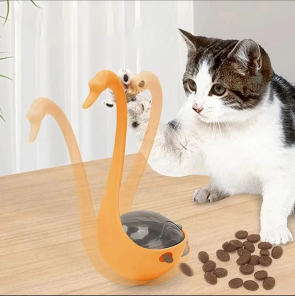 Kuğu Şeklinde Lazerli Kedi Oyuncağı - 4