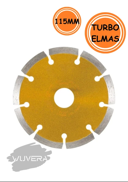 Wuvera 115 mm Elmas Kesici Disk – Beton, Mermer, Granit ve Taş Kesimi İçin Dayanıklı Kesme Taşı - Resim 2
