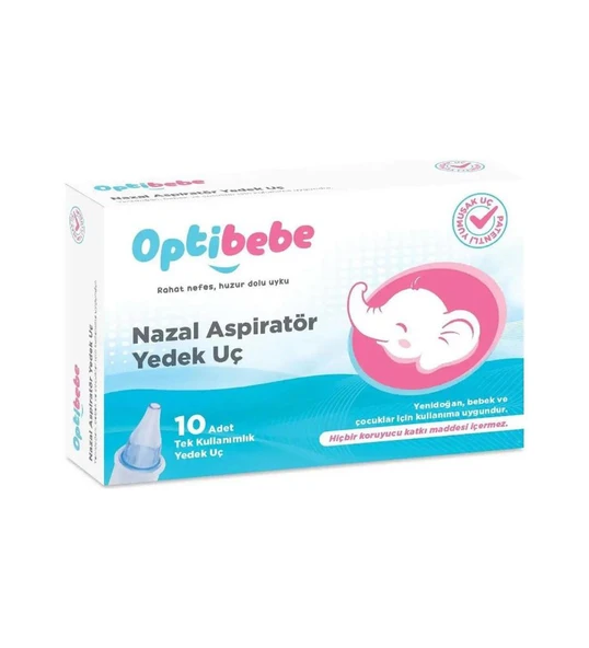 optibebe nazal burun aspiratör yedek uç 10 adet ürün görseli 1