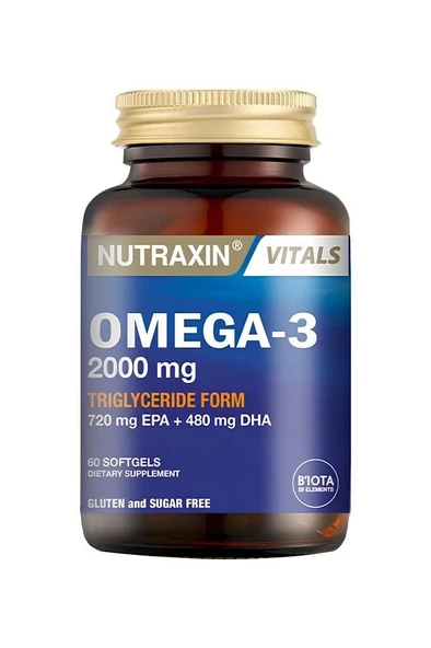Nutraxin Omega 3 Balık Yağı 2000 mg 60 Kapsül ürün görseli 1