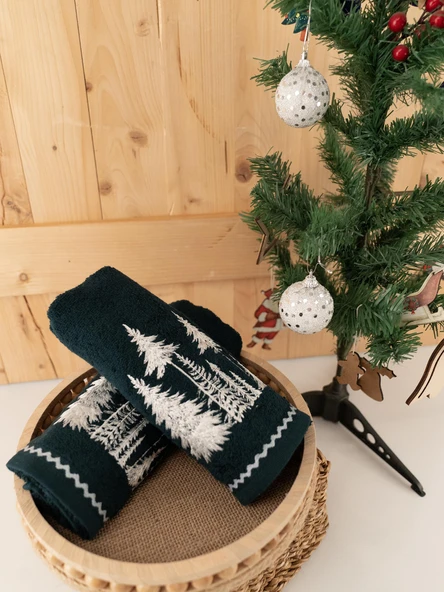 Pamuklu 2'li Şirin & Modern Nakışlı Hediyelik Havlu Seti Baveno - Resim 7