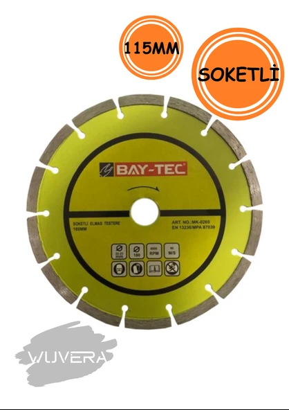 Wuvera 115 mm Elmas Kesici Disk – Beton, Mermer, Granit ve Taş Kesimi İçin Dayanıklı Kesme Taşı - Resim 6