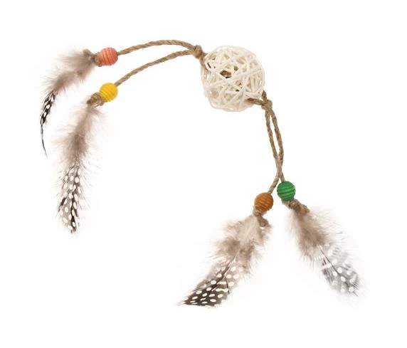 Gigwi Ahşap Toplu Kahverengi Tüylü Kedi Oyuncagı - Resim 2