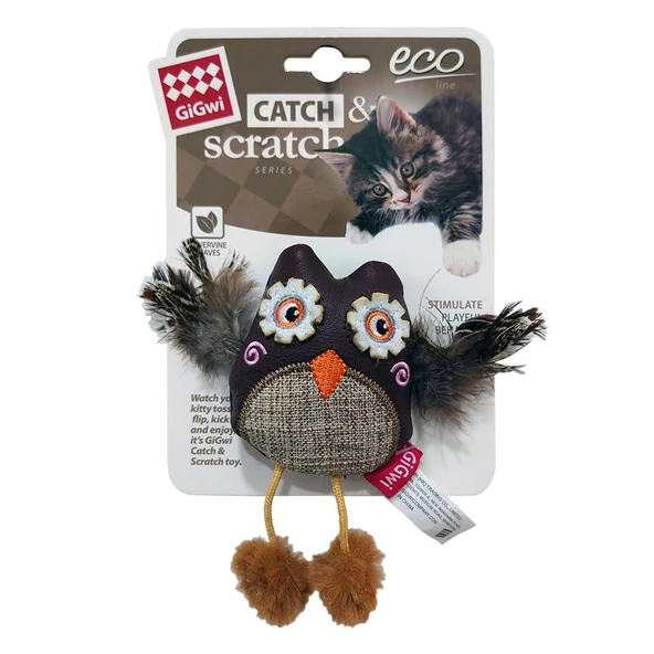 Gigwi Catch&Scratch Baykuş Kedi Oyuncağı - 1