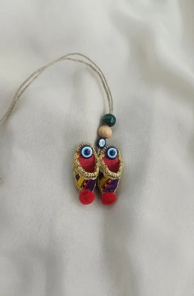 Araba Dikiz Ayna Duvar Kapı Süsü Çarık Otantik Ağaç Balkon Teras Nazar Boncuklu Düğün Nişan Kına Özel Gün Kötü Göz Nazar Boncuklu