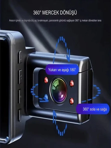 WiFi 1080P Arac Içi Kamera 5MP 170 Derece Aci Araba Kamerasi GSensor Dongu Kayit 150mAh Batarya - 5