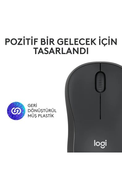 Logitech M240 Sessiz Kompakt Kablosuz Bluetooth Mouse - Siyah - 8