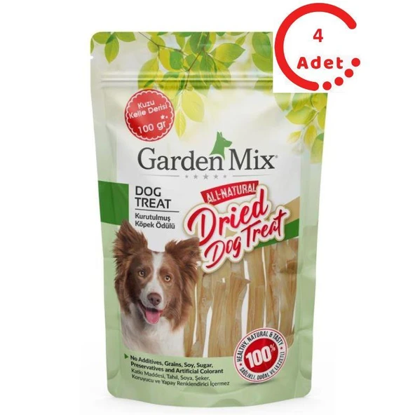 Garden Mix Kurutulmuş Kuzu Kelle Derisi 100 Gr x 4 Adet ürün görseli 1