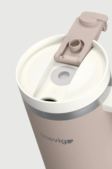 Stevig ST-243 2 Moods Tuck-In Tumbler Sızdırmaz Çelik Termos 900ML Pure Cashmere