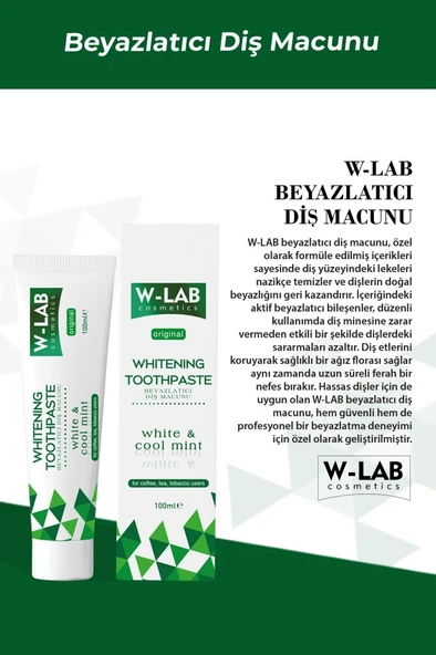 W-Lab Kozmetik Beyazlatıcı Diş Macunu 100 Ml ve W-Lab Kozmetik Beyazlatıcı Diş Tozu 75 Gr - 2