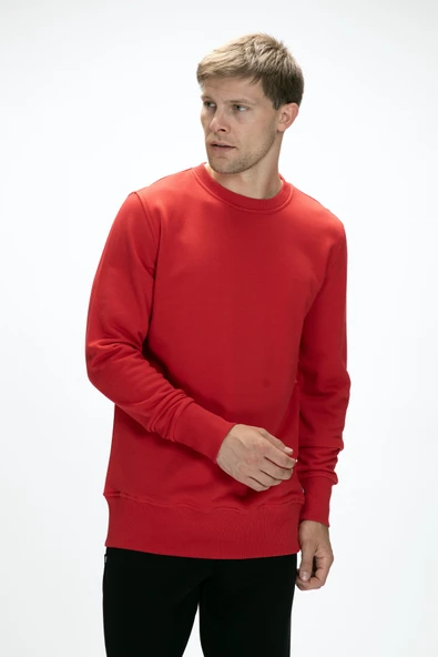BAD BEAR CORNER CREWNECK / CRIMSON RED ERKEK SWEATSHİRT KIRMIZI - Resim 4