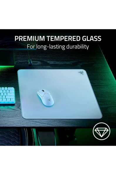 Atlas  Birinci Sınıf Temperli Cam, Ultra Pürüzsüz Yüzey Mouse Pad - Resim 2