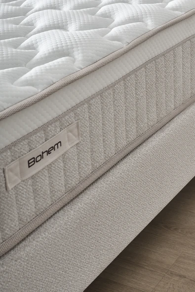 Cennet Yatak Bohem Prime Tek Kişilik Premium Ortopedik Pocket Yaylı Yatak – Isı Dengeleyici Konfor ve Sessiz Uyku - 3