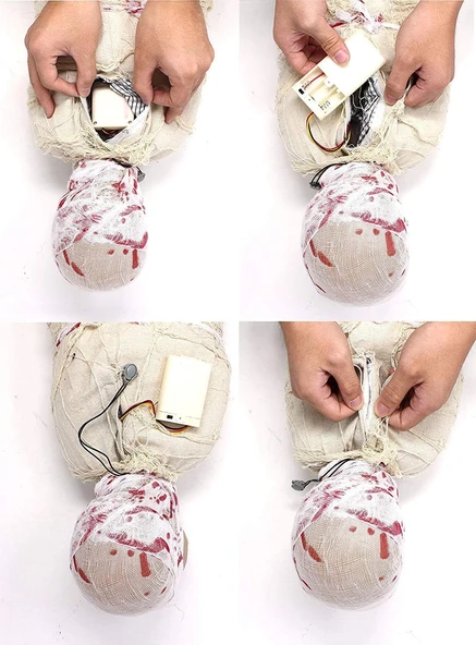 Halloween Sensörlü Işıklı Hareketli Mumya - 4