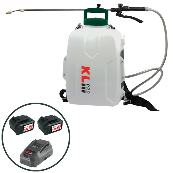Klpro KLBP18-50 18V/5.0Ah 12 Litre Çift Akülü Şarjlı İlaçlama Pompası Sırt Tipi ürün görseli 1