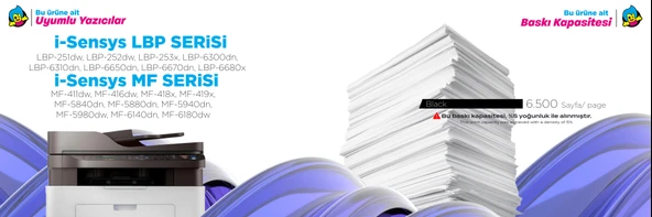 Canon 719H / CRG-719H 4'lü Avantaj Paket LBP-6300 / LBP-6310 / LBP-6650 / LBP-6670 / MF-5840 / MF-5880 / MF-5940 / MF-5980 Muadil Toner - 2