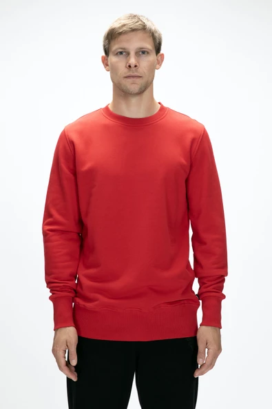 BAD BEAR CORNER CREWNECK / CRIMSON RED ERKEK SWEATSHİRT KIRMIZI ürün görseli 1