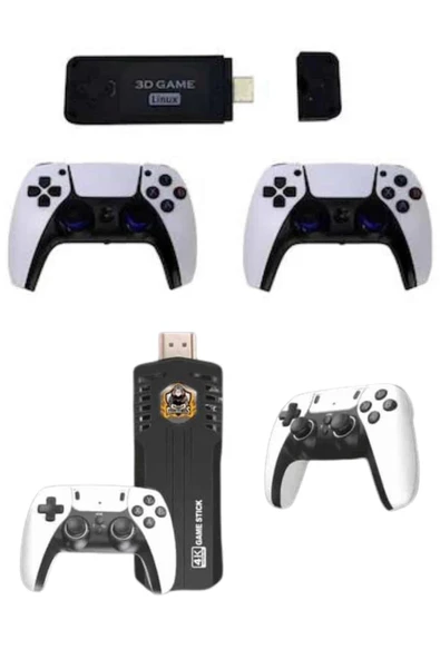 20.000 Oyunlu Kablosuz Çift Kol Retro Oyunlar Çift Kollu Game Stick - Resim 3