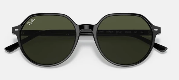 Ray-Ban Thalia 2195 901/31 Black-Green Güneş Gözlüğü - Resim 4