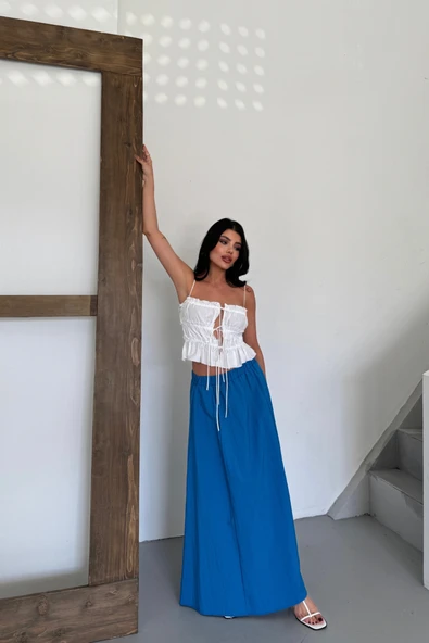 ETEK ŞANEL BOY SOFT KUMAŞ - Saks - 4