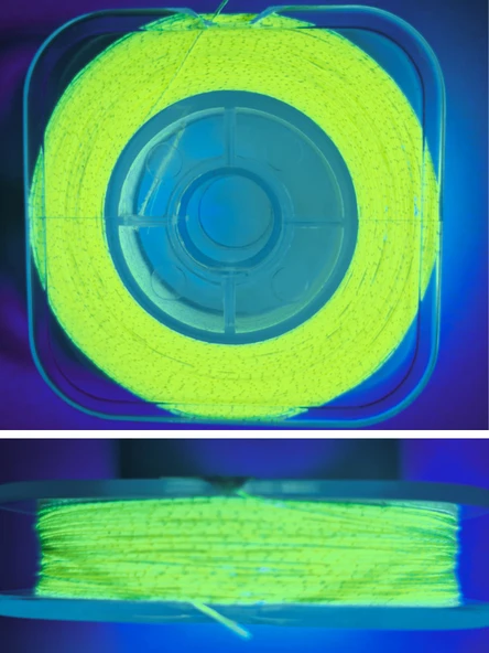 Eagenset Hazır Çapari Kombini Boru Sim Ultraviyole Uv Neon Sarı Makarada - Resim 3