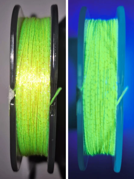 Eagenset Hazır Çapari Kombini Boru Sim Ultraviyole Uv Neon Sarı Makarada - Resim 5