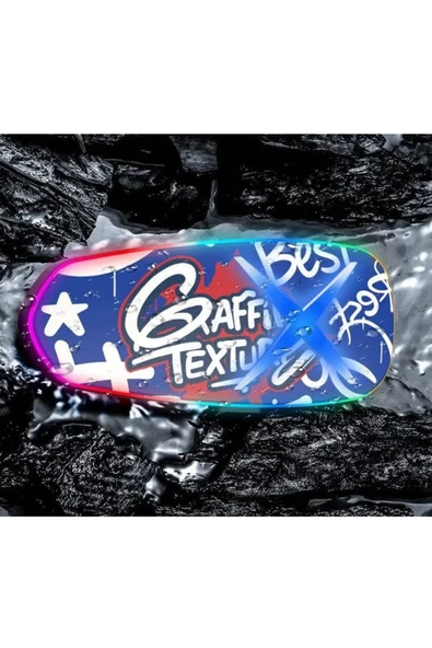 Helmet Graffiti Motor Kask Kulaklık RGB Modlu Su Geçirmez 6.0 Bluetooth Intercom Yenı Model - 3