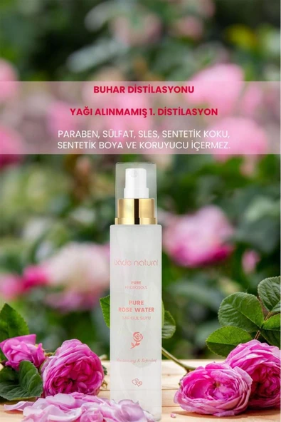 Gül Suyu Gözenek Sıkılaştırıcı Aydınlatıcı Ve Arındırıcı Tonik %100 Doğal Ve Saf 100 ml - 3