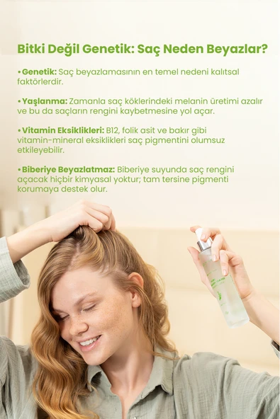 Biberiye Suyu Dökülme Karşıtı ve Saç Uzamasını Destekleyici Saç Toniği %100 Doğal ve Saf 100 ml - 5