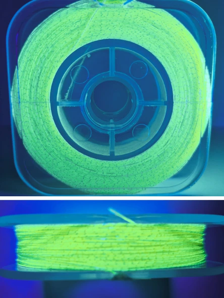 Eagenset Hazır Çapari Kombini Boru Sim Ultraviyole Uv Neon Sarı Makarada - Resim 4