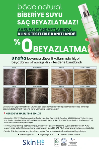Biberiye Suyu Dökülme Karşıtı ve Saç Uzamasını Destekleyici Saç Toniği %100 Doğal ve Saf 100 ml - 2