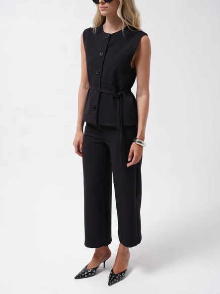 Kuşaklı Dokuma Yelek - 4